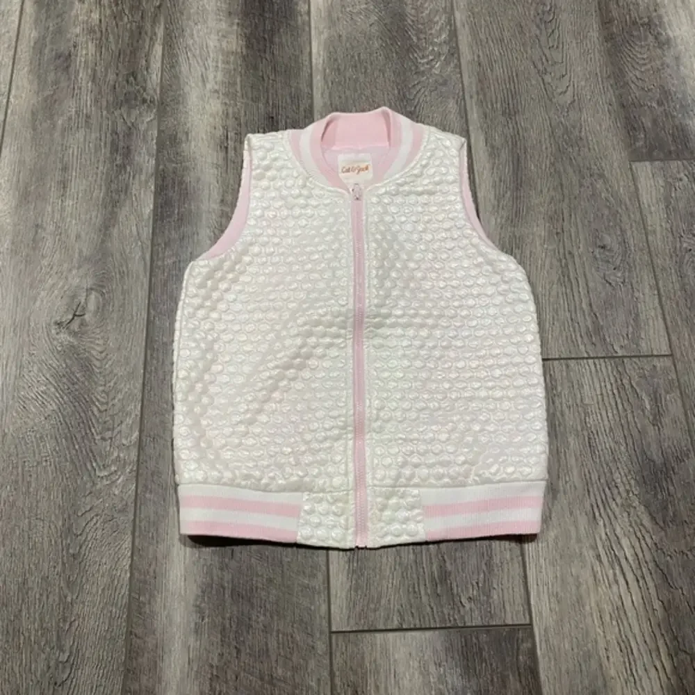 Cat & Jack White Metallic Vest‎